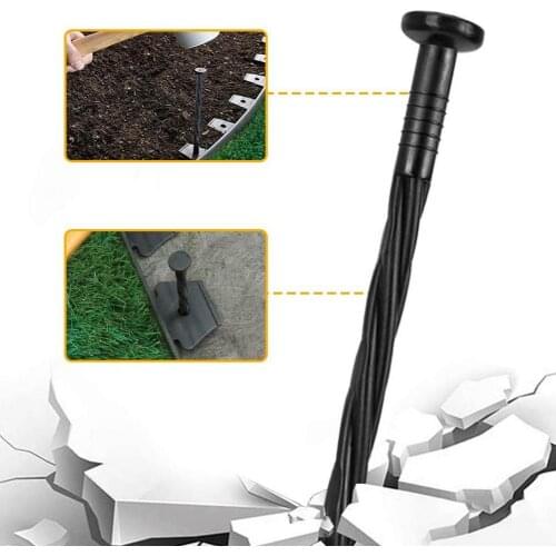 50/100Pcs Edging Nail Stake Spikes Landscape Edging Garden Border Lawn Landscape Edging Stakes Spiral Pegs Spike