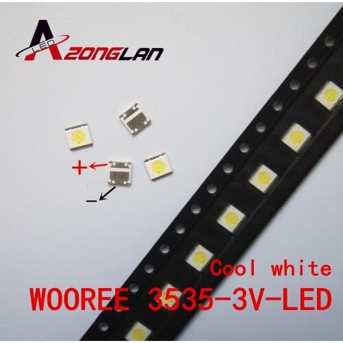 500PCS For WOOREE LED 3535 Light Beads Cool white 3V 1.85W LED LCD TV Backlight LED Backlight TV Application WM35E1F-YR07-eB