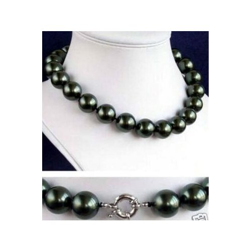 8mm Natural Turquoise Blue South Shell Pearl Round Beads Necklace 18