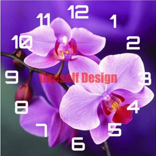 Diamond painting clock flower diamond painting full square clock diy frame decoration home diamond mosaic sale diamond art kit
