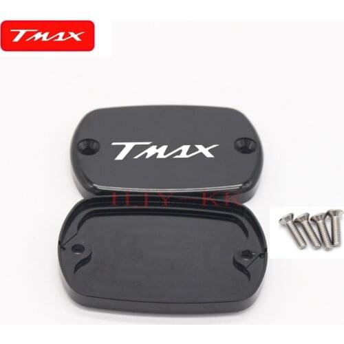 CNC Aluminum Motorcycle Brake Fluid Fuel Reservoir Tank Cap Cover For YAMAHA TMAX 530/500 T-MAX 530/500 TMAX530 TMAX500