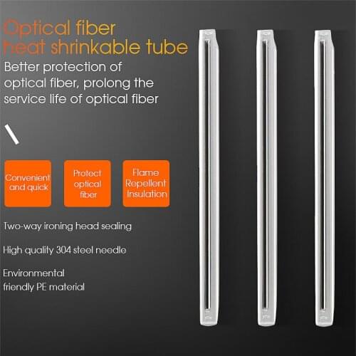 Free Shipping 1000pcs/lot 45m 60mm Fiber Optic Fusion Protection Splice Sleeves Heat Shrink Tube Fiber Optic Hot Melt Tube