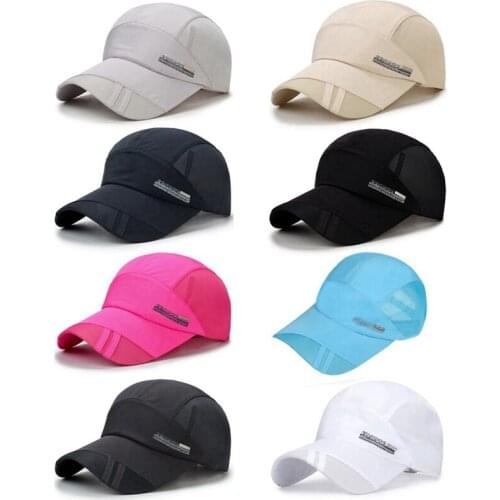 Summer Breathable Mesh Baseball Cap Quick Drying Hats For Men Blue Gray