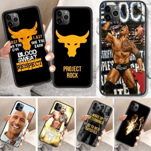 The Rock Dwayne Johnson Phone Case For iphone 5 5S SE 2 6 6S 7 8 11 12 Mini Plus X XS XR Pro Max black pretty cell cover fashion