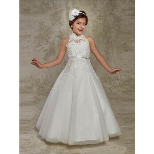 New Flower Girls Dress Carnival Gown 2 to 14 Years Princess Dress Kids Dresses for Girls Wedding Party Costume Dresses