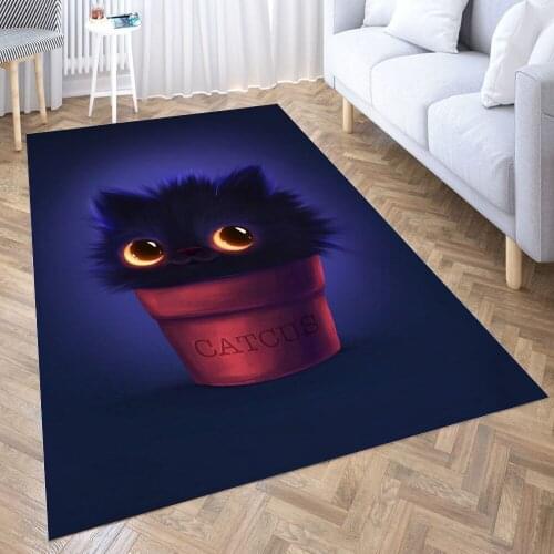 Catcus Carpet for Living Room 3D Anime Cartoon Rug Gamer Teen Room Bedside Lounge Rug Kids Children Floor Mats