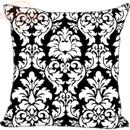 Best New Floral Black Damask Pillowcase Wedding Decorative Pillow Case Custom Gift For Pillow Cover YJW#7