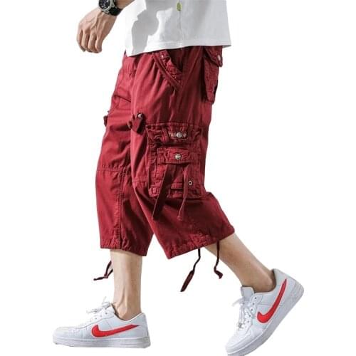 2020 Summer Camouflage Loose Cargo Shorts Men Camo Summer Short Pants Homme Cargo Shorts Without Belt Drop Shipping