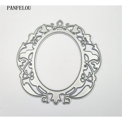 PANFELOU elliptical mirror Scrapbooking DIY Halloween Embossing mould card paper die stencils punch Metal cuts dies cutting