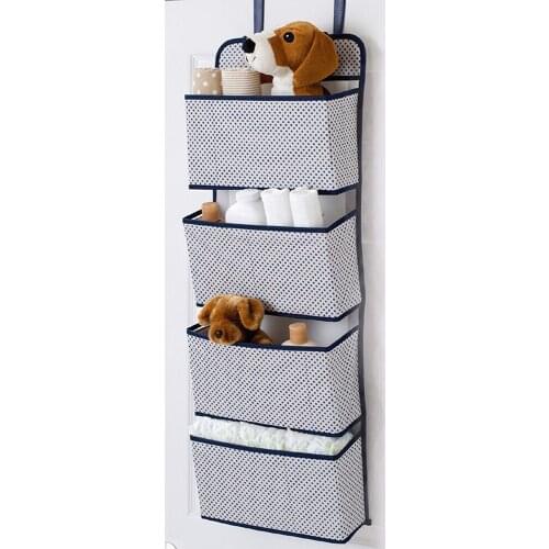 Simple Houseware 4 Pocket Hanging Wall Closet Storage Bag Organizer Over Door Cloth Toy Organizer Bag Pouch Hanger MJ1020