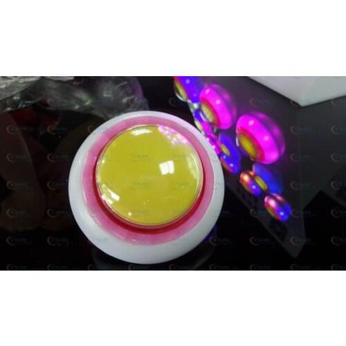 Multicolour LED Illuminated push button/ Illuminated edge automatic color change button with microswitch for Arcade game cabinet