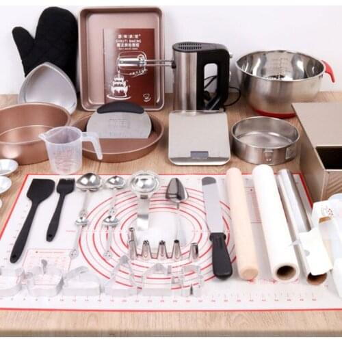 Spatulas Pastry Cake Tools Kitchen Full Set Gloves Knife Cutter Cake Mold Baking Measuring Spoon Moule Gateaux Bakeware 60AA01