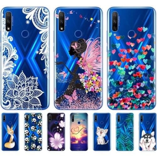 Case for huawei honor 9x Case Silicon Soft TPU Back Cover for huawei honor 9x premium Fingerprint Hole Russian 5.69 inch coqas