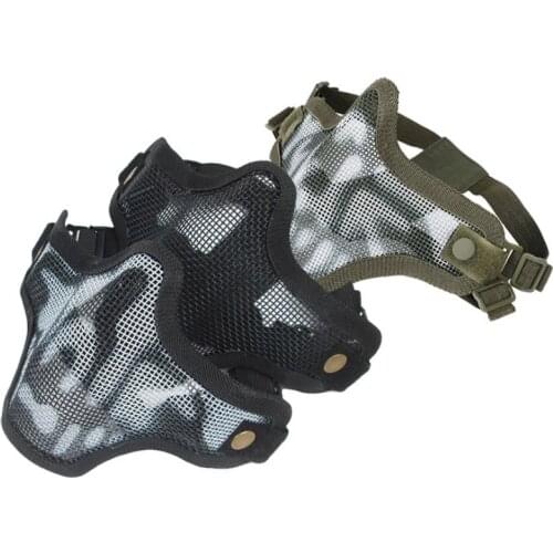 Airsoft Paintball Masks Half Face Skull Tactical Wire Mesh Mask Wargame Shooting Hunting Protective Equipment Military Army Mask
