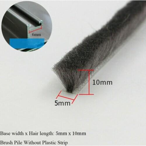 10M Seal Strip Seal Brush Pile Sliding Door Soundproof Water-resistant