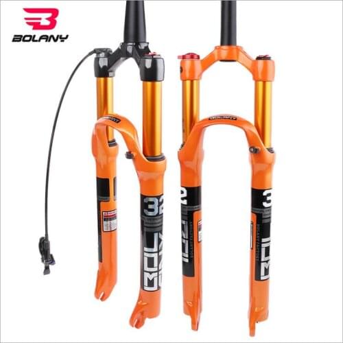 Golden Magnesium MTB fork Air Suspension Bike Fork 26" 27.5" 29" Straight Tapered Manual/Remote 28.6mm 9mm QR Black 100mm travel