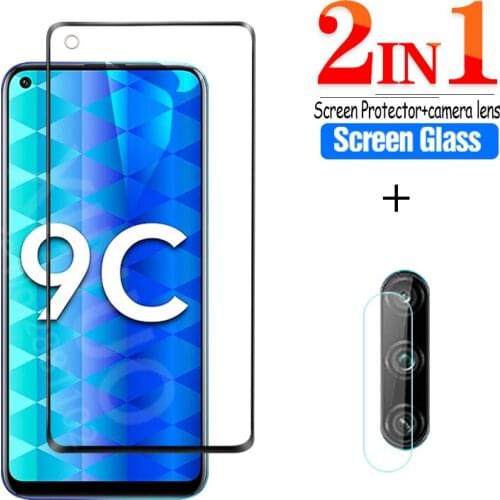 2-in-1 protective glass for huawei honor 9C 9A camera lens screen protector on honor 9 C 9 A c9 huavei hono 9C 9A Tempered glas
