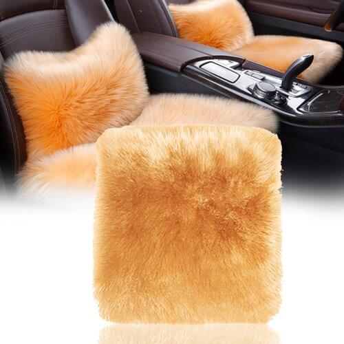 Winter Thickening Faux Wool Full-surrounded Car Warm Main Driver Seat Cushion