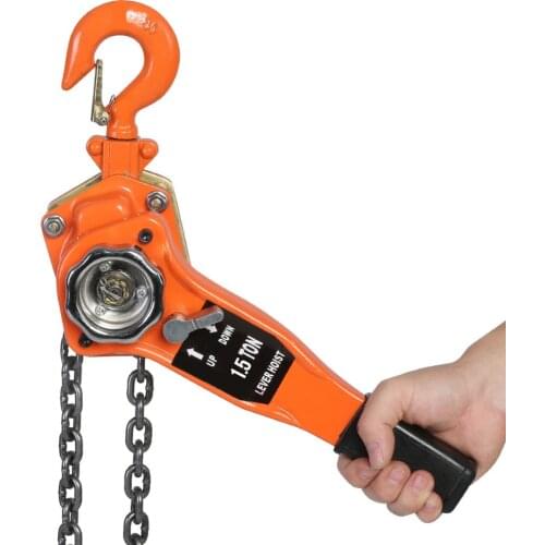 1 Set Alloy Steel 1.5Ton 10ft Lever Chain Hoist Ratchet Puller Lifting Tools Equipment