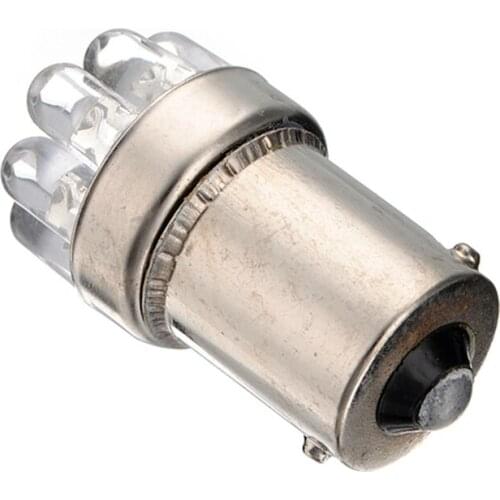 10pcs/lot DC 12V BA15S 1156 9 LED Tail Brake Bulb Mini Light Turn Signal Lamp Bulbs White Parking Support Dropshipping