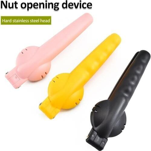 2 in 1 Quick Chestnut Clip Nut Cracker Walnut Pliers Metal Nut Opener Plier Stainless Steel Plastic Chestnut Opener 4 Colors
