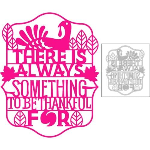 2020 New Words Thanks Giving Metal Cutting Dies Leaves and Turkey Frame Die Scrapbooking For Crafts Card Making no Stamps Sets