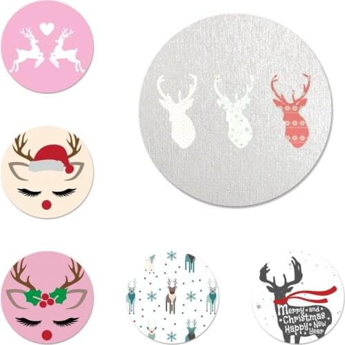 58mm Christmas New Year gifts elk snow Icons Pins Badge Decoration Brooches Metal Badges For Clothes Backpack Decoration