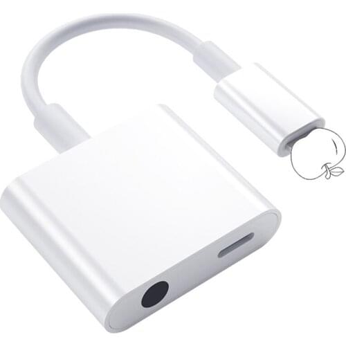 2 In 1 Adapter Cable For Iphone Fast Charging 8Pin To 3.5Mm+8Pin Mobile Phone Audio Adapter
