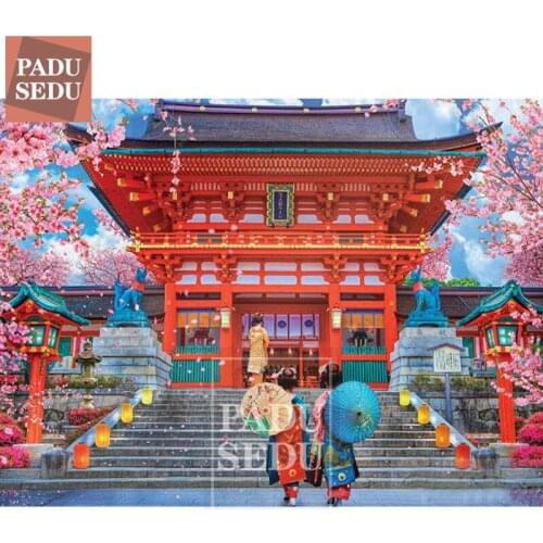 Diamond Embroidery Landscape Picture Of Rhinestones Full Round Japanese Cross Stitch Diamond Painting Cherry Blossoms Home Decor