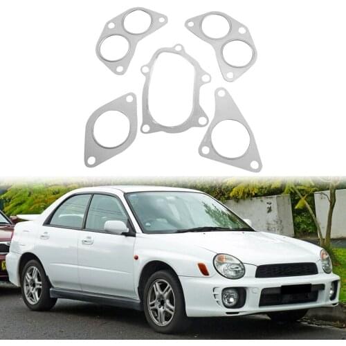 Car Up Down Pipe Exhaust Manifold Gasket Set For Subaru Impreza WRX Forester Legacy TURBO Engine Models EJ255 EJ257
