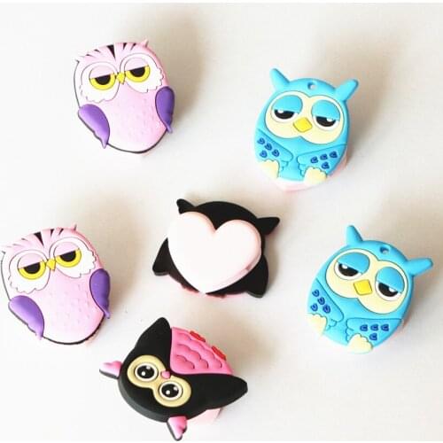 Free Shipping 2pc Cute Owl plastic paper clip stationery spring clip binder clip office supplies