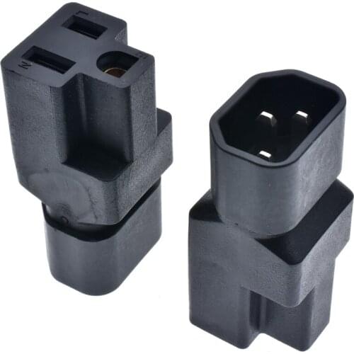 IEC 320 C14 to Nema 5-15R AC Adapter C14 to 5-15R USA 3Pole Power Adapter IEC Male to USA 3Pole Female AC Converter