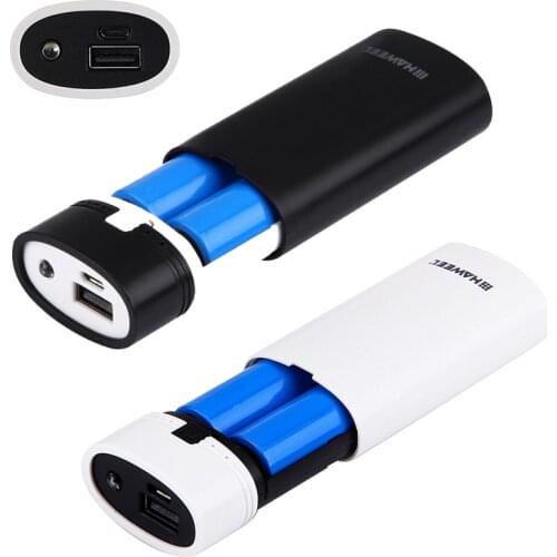 2x18650 Battery Charger Box Power Bank 18650 Case with USB Port LED Flashlight Battery Case Charger Box Shell DIY Kit