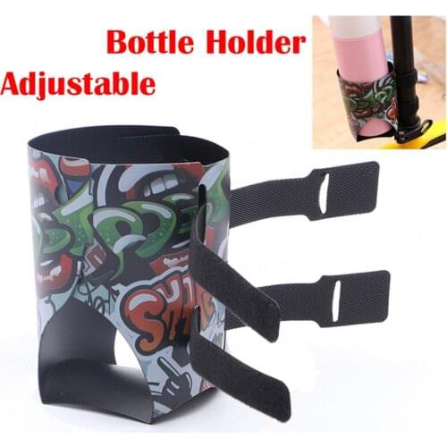 New Outdoor Sports Cycling Plastic Water Bottle Holder Cages Mount Velcro bottle holder Adjustable creative bottle cage A1