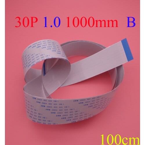 10pcs 30pin reverse direction New FFC FPC flat flexible cable 1.0mm pitch 30 pin Length 1000mm Ribbon Flex Cable