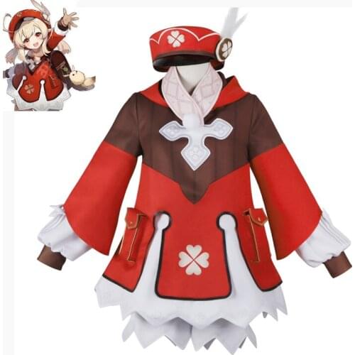 Game! Genshin Impact Klee Cosplay Costume Anime Suit Lovely Lolita Dress Halloween Party Uniform Outfit Custom Made