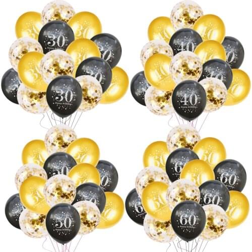 Happy Birthday 30 40 50 60 Anniversary Birthday Decoration Adult Latex Balloon Number Helium Balloon 30th Ballon Anniversaire