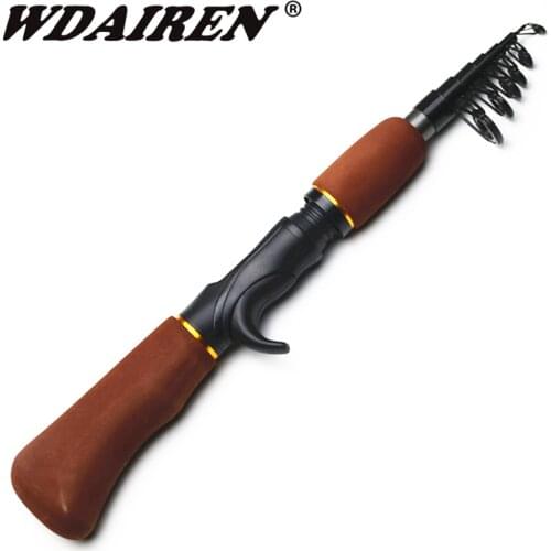 Lightweight Superhard Carbon Fiber Fishing Pole 1.6M Telescopic Outdoor Travel High Durability Fishing Fishing Rod Pole Set