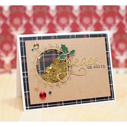 Joy Holidays Peace Merry Christmas Metal Cutting Dies For Photo Album Decorative Embossing DIY Paper Cards Die Cutting Tools