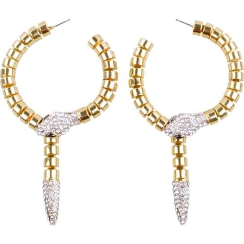 Fashion Exaggerated Personality Snake-shaped Earrings High-grade Alloy Earrings