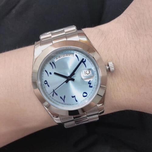 42mm High Quality Automatic Movement Men Watch Glass Back Green Dial 316 Stainless Band