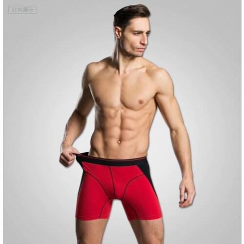 Men Underpants Shorts Long Underwear Mens Underwear Pants Male Convex Extended Wear Cotton Pants Leg Head Spot Cuecas Boxers