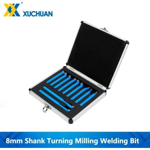 Turning Milling Welding Bit Lathe Welding Bit Set 11pcs 8mm Shank For Metal CNC Lathe Welding Turning Holder Lathe Cutter Tools