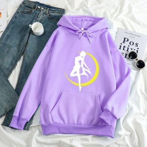2021 cautumn and winter new womens loose-fitting jacket Sailor Moon hooded sweatshirt