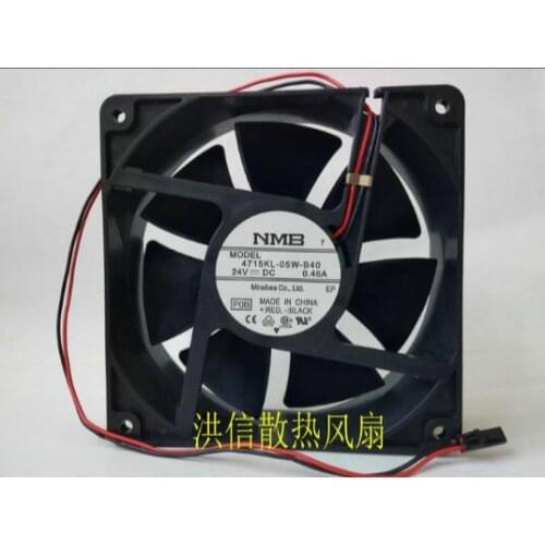 Original NMB 12038 4715KL -05W -B40 24V 0.46A 2-wire frequency converter large wind amount radiating fan
