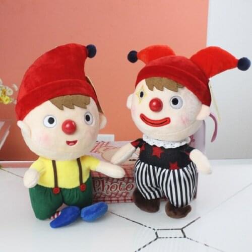 25cm Lovely Clown Plush Doll Stuffed Toys Children Soft Clown Doll Toys Baby Appease Doll Kids Birthday Gifts
