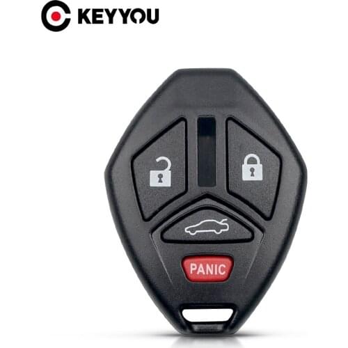 KEYYOU 3+1 Button Remote Key Fob Case Shell Housing For Mitsubishi Galant Eclipse Lancer Outlander Endeavor Mirage EVO No Blade