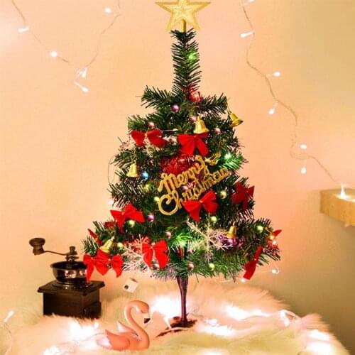 60CM DIY Christmas Tree With Decorating Kits With String Lights Artificial Christmas Tree Decorations For Outdoor Indoor Decor