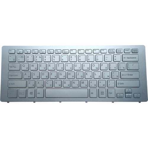Backlight keyboard Replacement keyboards SVF15N for Sony Vaio SVF 15N svf15n1f4rs RU Russian silver with frame new 149265351RU