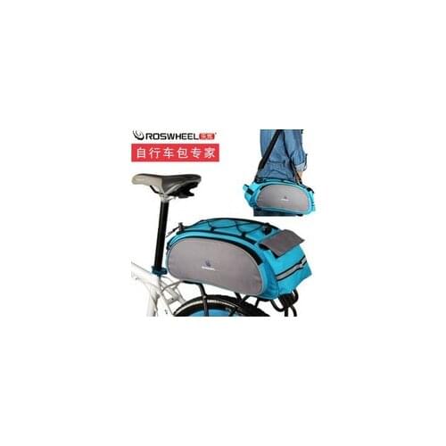 50pcs/lot Biker Outdoor Sport 13L ROSWHEEL Bicycle Bag Multi-shelf package bike mountainBike Rear Seat Pannier+backpack+Tote Bag